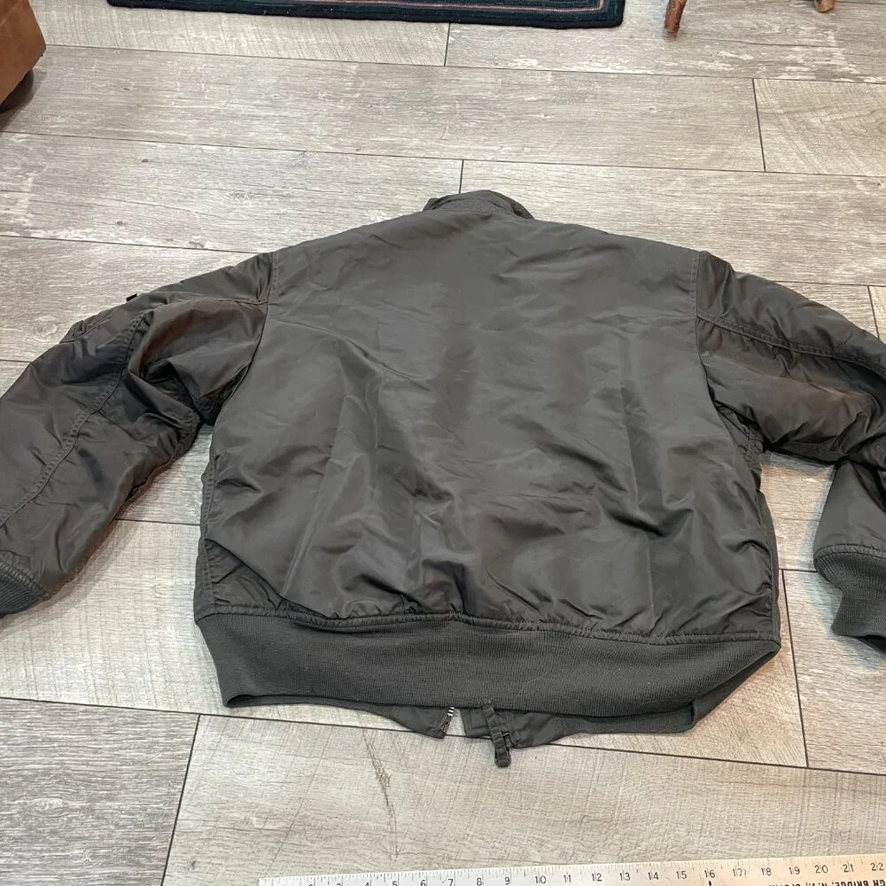 Alpha Industries CWU-45/P Flight Jacket L Olive Green Military Bomber Aviator - Picture 10 of 11